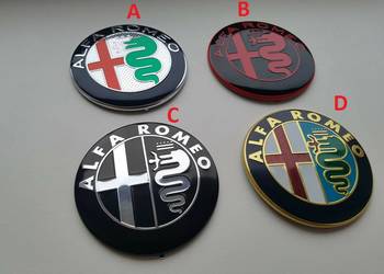NOWE logo Alfa Romeo 74mm 4 kolory znaczek emblemat
