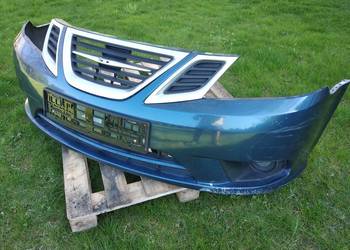 Saab 9-3 II LIFT FL zderzak przedni przód kompletny halogeny kratki kod 300
