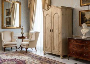 Dębowa szafa ludwikowska z Dolnego Śląska AntykiMarki.pl