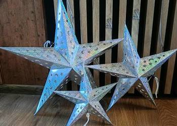 zestaw 3 gwiazd papierowych