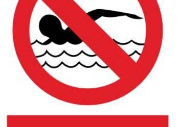 Naklejka BHP Zakaz kąpieli GC055