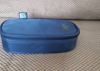 piórnik Oxford z klapką saszetka niebieski