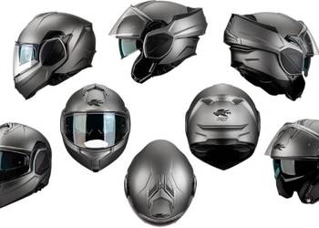 KASK SZCZĘKOWY MODUŁOWY (FLIP-BACK) Z BLENDĄ CZARNY