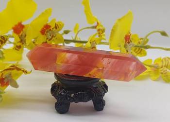 Kwarc laboratoryjny czerwony stożek podwójny 83mm #66