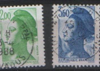 Zn. Francja Mi 2619, 20, 3, 5 kas 1987