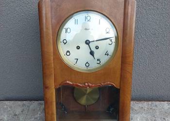 Stary zegar ścienny FHS Hermle mały sprawny film gongu F013