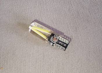 LED 12V W5W T10 2W żarówki żarówka szklana oprawa 4 sztuki nowe