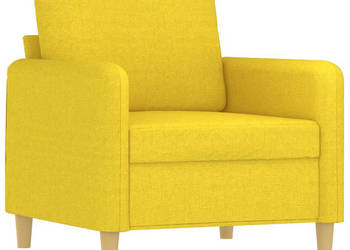 Fotel jasnożółty 60 cm obity tkaniną WM-359467