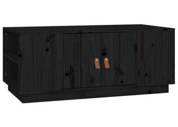 Stolik kawowy czarny 100x50x41 cm lite drewno sosnowe WM-818259