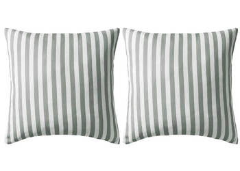 Poduszki na zewnątrz 2 szt. w paski 45x45 cm szare WM-132309