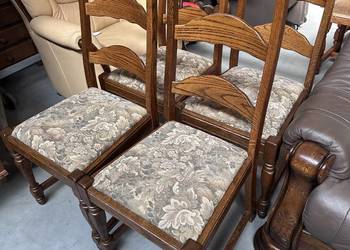 Dębowe krzesła siedziska materiał