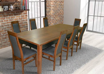 Stół Dębowy VERONA + 6 krzeseł TRON