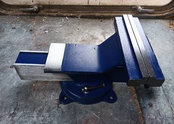 IMADŁO stołowe stalowe 155MM ślusarskie z OBROTOWĄ podstawą