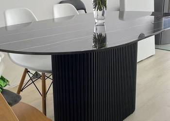 Nowoczesna podstawa do stołu ryflowana oval owalna/ Loft