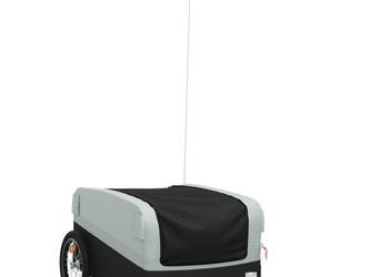 Przyczepka rowerowa czarno-szara 45 kg żelazo WM-94042