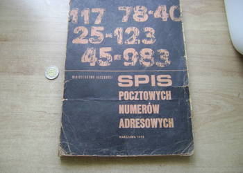 Starocie z PRL - Spis pocztowych kodów adresowych z 1973 roku TANIO