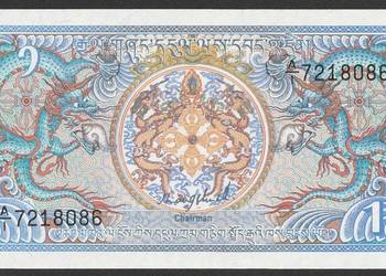 BHUTAN 1 NGULTRUM 1985 - STAN BANKOWY UNC