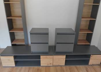 Nowy zestaw mebli. Kolor  antracyt i dąb  artisan. Bardzo ładny.