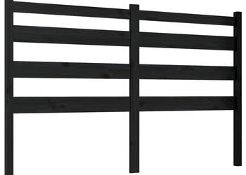 Wezgłowie łóżka czarne 206x4x100 cm lite drewno sosnowe WM-818444