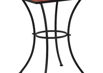 Mozaikowy stolik bistro terakotowo-biały 60 cm ceramiczny WM-46708