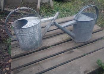 Konewka konew podlewaczka polewaczka PRL ocynk ocynkowana blaszana vintage