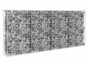 vidaXL Ściana gabionowa z pokrywami, galwanizowana stal(SKU:143580)