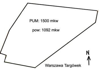Działka budowlana Warszawa Targówek 1500 PUM