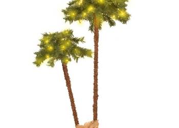 vidaXL Choinki z lampkami LED, 90 cm i 150 cm(SKU:347636)