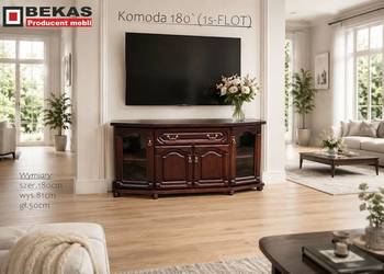 Komoda Nowa Klasyczna (1S-FloT) Dąb Orzech Włoski Producent BEKAS Meble
