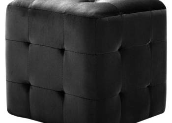 Stoliki nocne 2 szt. czarne 30x30x30 cm aksamit WM-249018