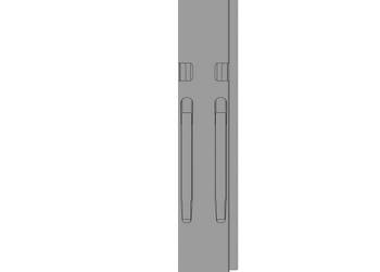 Słupek K20, tył prawy z zam. burty 800 mm(2 zamki), Kinnegrip