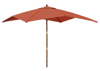 Parasol ogrodowy na drewnianym słupku terakota 300x300x273 cm WM-363196