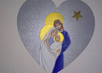 Święta Rodzina ręcznie malowana