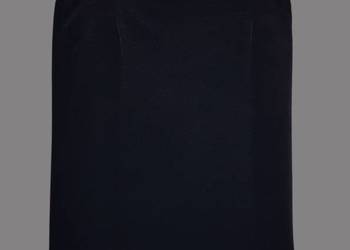 Damska spódnica klasyczna ołówkowa czarna zamszowa uniwersalna