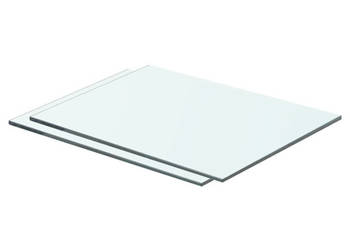 Półki 2 szt. panel z przezroczystego szkła 40 x 25 cm WM-3051555
