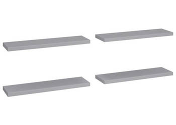 Półki ścienne 4 szt. szare 90x235x38 cm MDF WM-323861