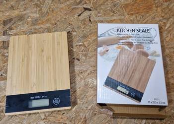 WAGA KUCHENNA ELEKTRONICZNA LCD BAMBUSOWA do 5 KG