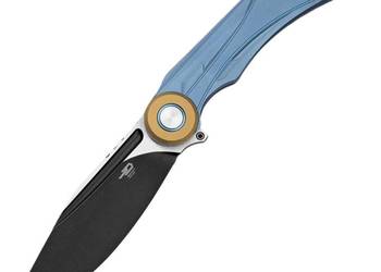 Nóż składany Bestech Seraph Blue Titanium, Black Stonewashed/Satin M390 by…