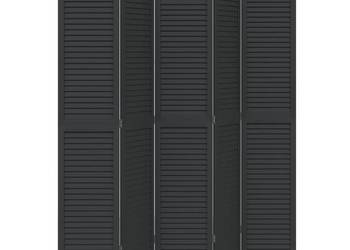 vidaXL Parawan pokojowy, 5-panelowy, czarny(SKU:358856)