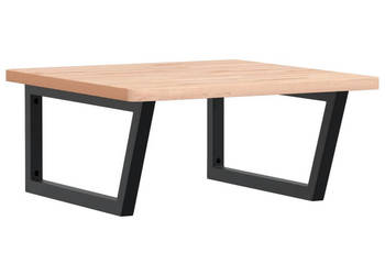 Półka ścienna pod umywalkę stal i lite drewno bukowe WM-3302503