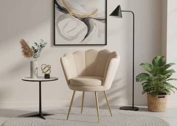 Fotel Shell Beżowy, Wysyłka 24H, Dostawa 0zł!