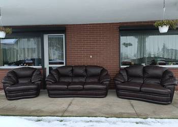 Sprzedam wypoczynek 3,2,1 ze skóry