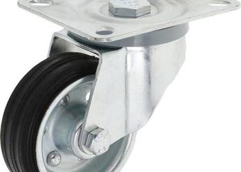 Koło skrętne gumowe Ø 80x30 mm podstawa montażowa: 100x80 mm nośność 75 kg…