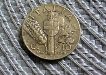 Włochy 10 Centesimi 1940r - Brązal