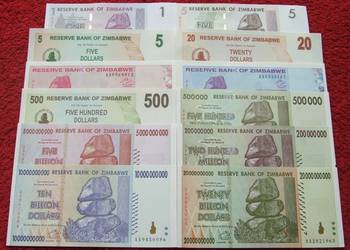 ZIMBABWE Kolekcjonerskie Banknoty Zestaw - 14 sztuk UNC