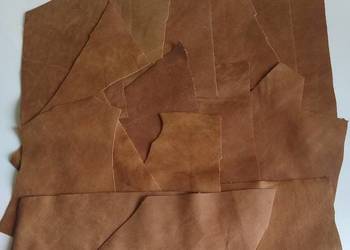 Skóra (245 g) Licowa Włoska Cienka średnie i małe kawałki Brązowy