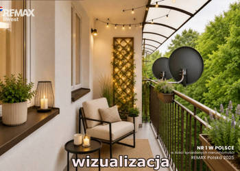 Balkon, zieleń i centrum miasta
