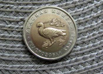 Rosja 10 Rubli 1992r - Bernikla Rdzawoszyja Czerwona Książka