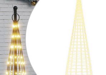 Choinka LED na maszcie 3000 LED Ciepła biel 800 cm（358120）