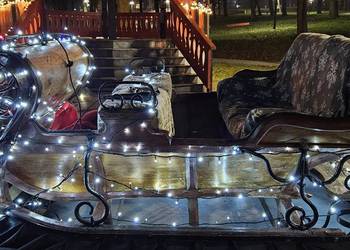 Sanie konne drewniane do sesji zdjeciowych